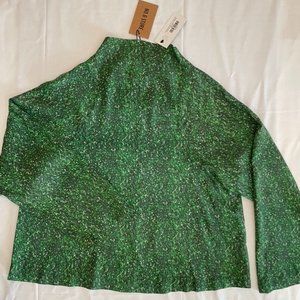 No. 6 Store green pattern blouse NWT